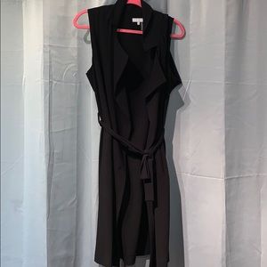 1 state black sleeveless cardigan